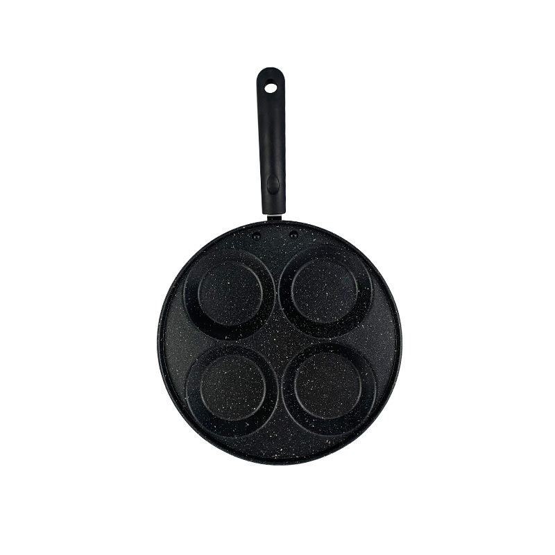 Foreign Trade Four-Hole Egg Frying Pan Medical Stone Non-Stick Iron Frying Pan Multi-Functional Breakfast Egg Hamburger Pan