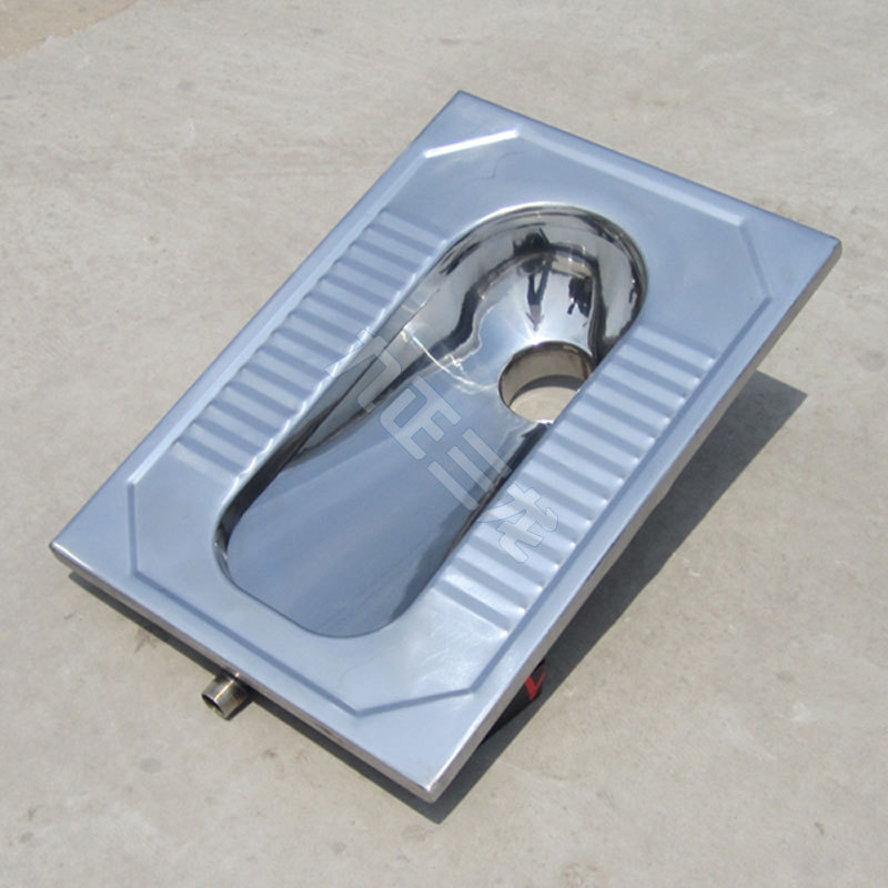 不锈钢四周冲水便器  304材质 加厚板材 医院厕所不锈钢蹲式便器