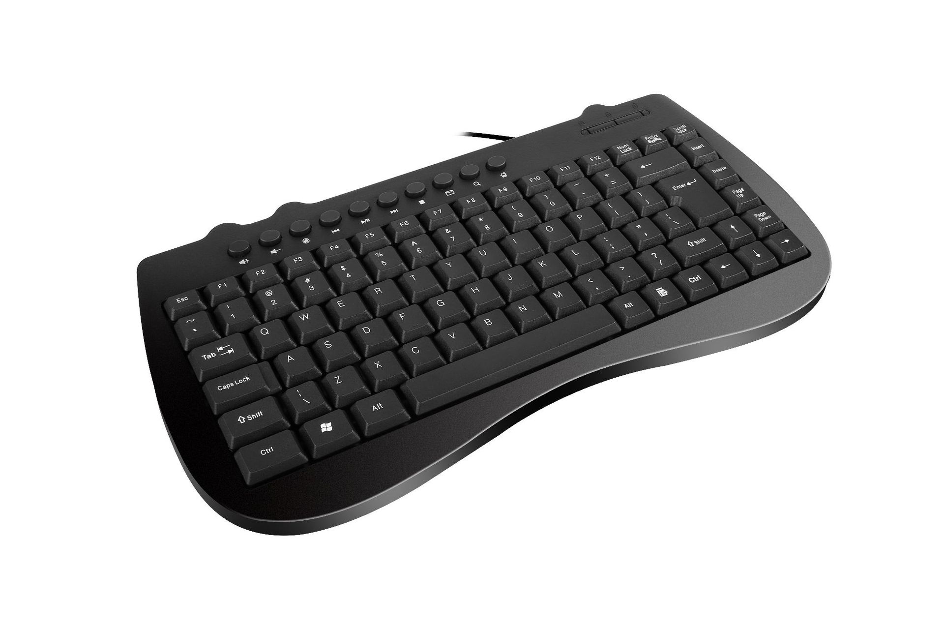 有线迷你键盘usb接口台式电脑静音超薄85键 多媒体小语种键盘301b