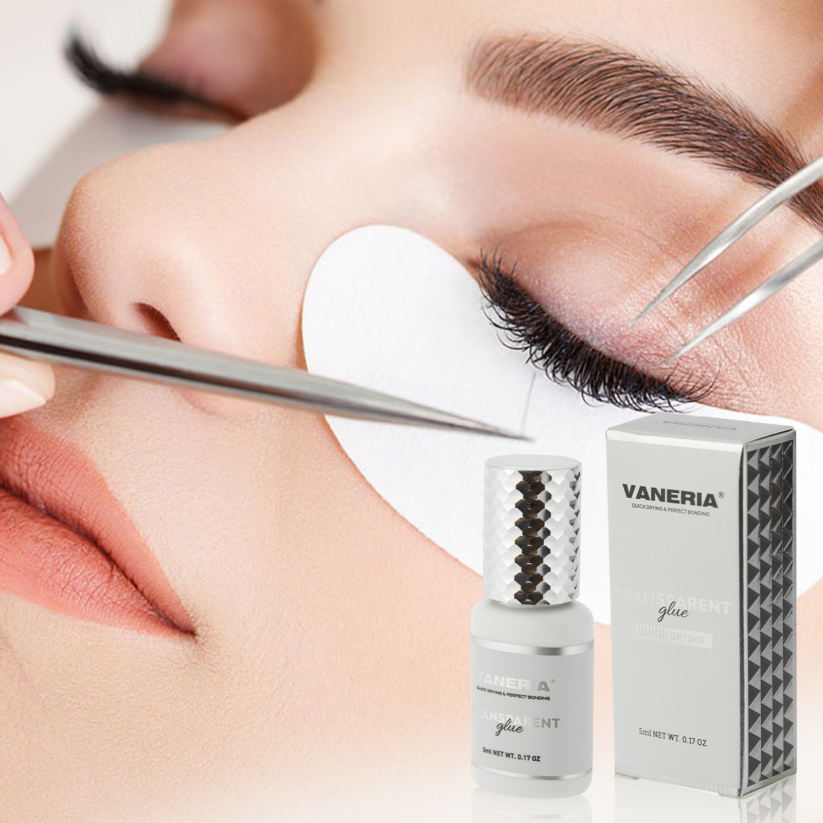 eyelash glue睫毛定型胶水 嫁接速干胶温和透明美睫毛胶 跨境供应