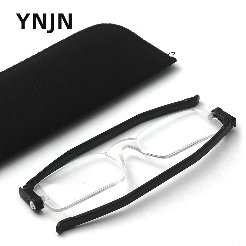 新款360度可翻转折叠老花镜 男女款 无框可配度数老人眼镜