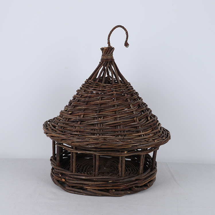 新款柳编葫芦摆件 藤编创意编织家居工艺品 草柳子母葫芦装饰挂件