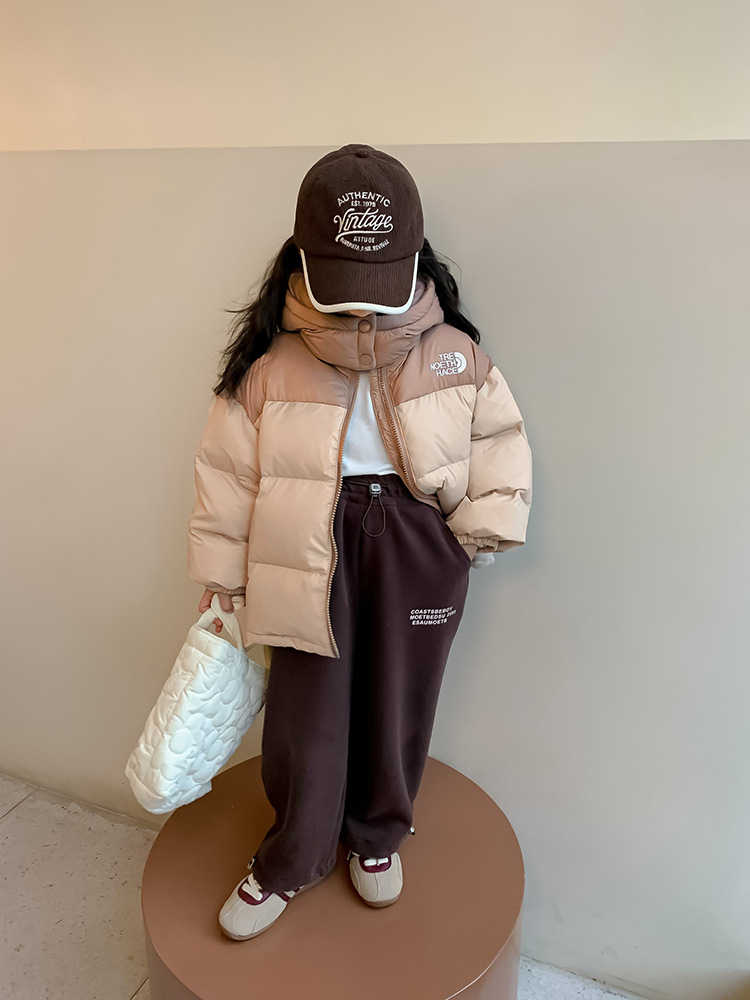 Girl's down Coat 2023 New Western Style Baby Girls' Korean Style Winter Thickened Girls' Short down Jacket