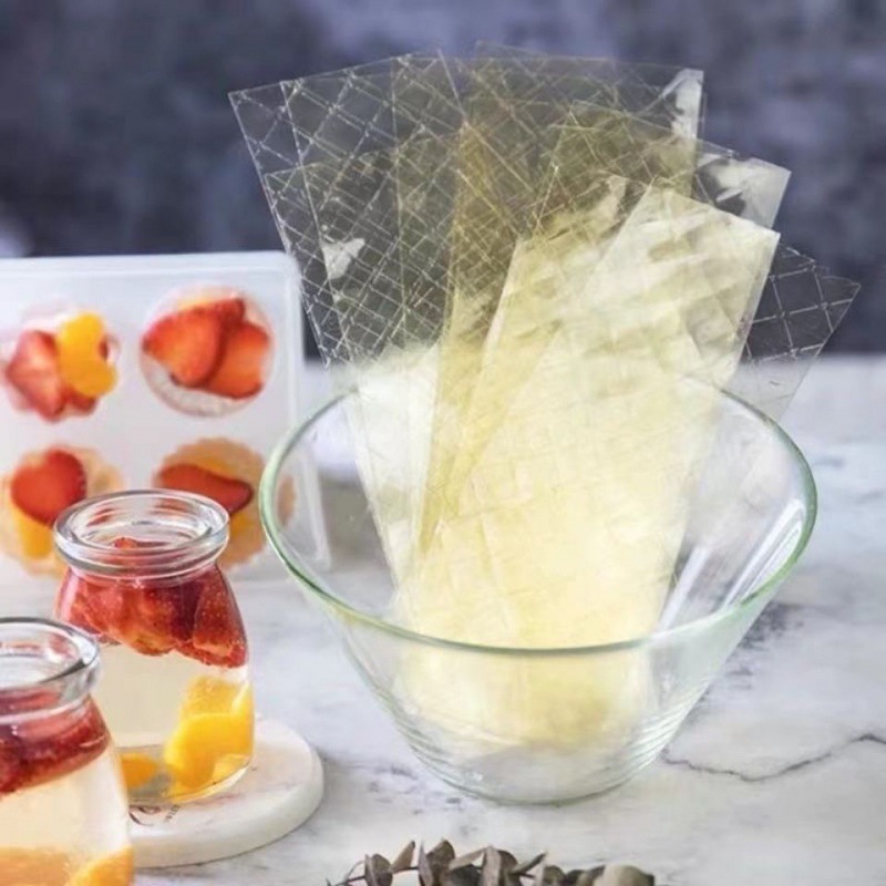 吉利丁片百利鱼胶片明胶凝胶果冻布丁奶酪棒烘焙原料跨境电商代发