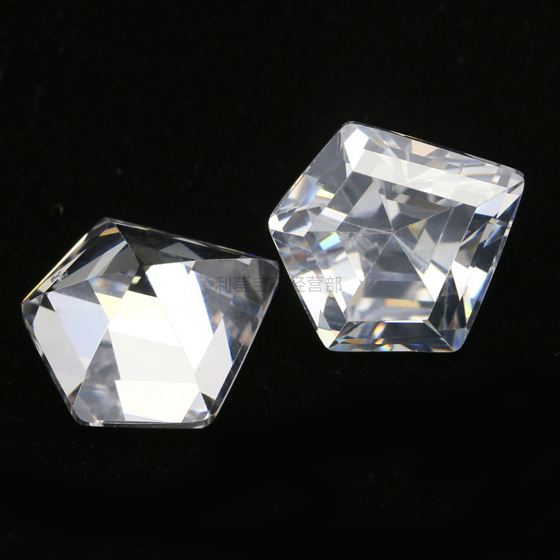 梧州宝石 白色五边形锆石裸石 透明cz人造合成立方氧化锆 首饰镶