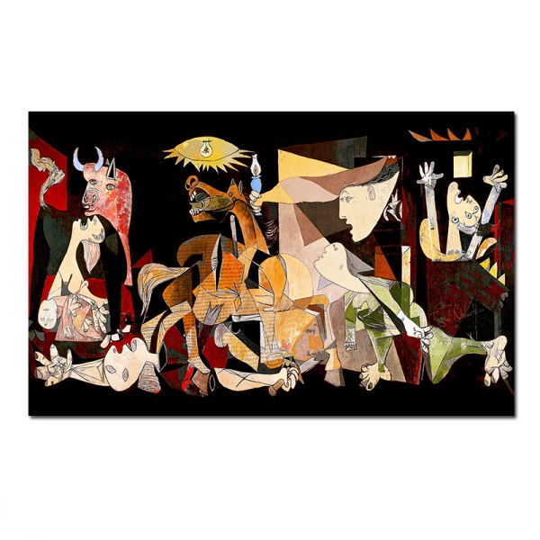 古典格尔尼卡几何抽象名画高清喷印帆布画 装饰画 壁画 挂画 画芯