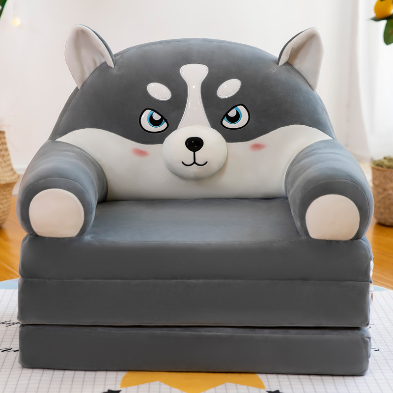 Factory Plush Toy Lazy Children Sofa Cute Folding Cartoon Sofa Tatami Kindergarten Baby Seat