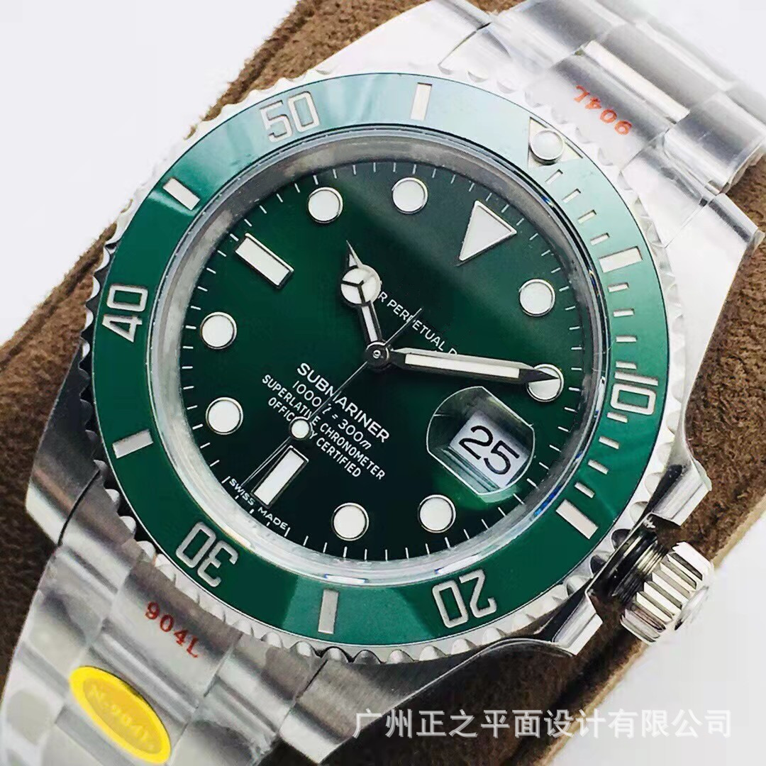 n厂绿水鬼手表商务全自动机械劳家陶瓷圈潜水夜光功能批发手表男