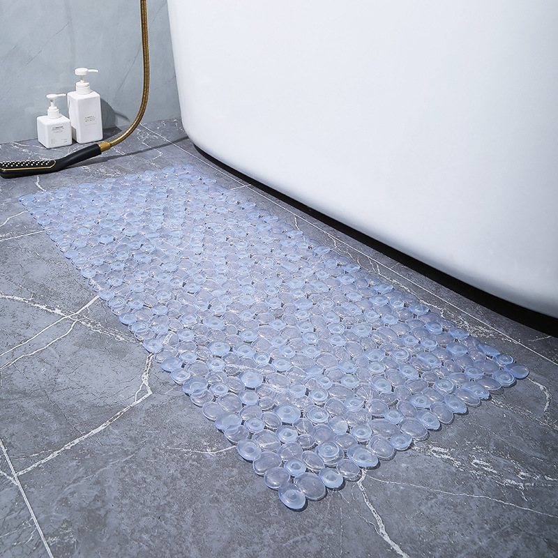 New Pvc Bathroom Mat Long Bathtub Mat Bathroom Shower Room Pebble Drop-Resistant Foot Mat Cross-Border