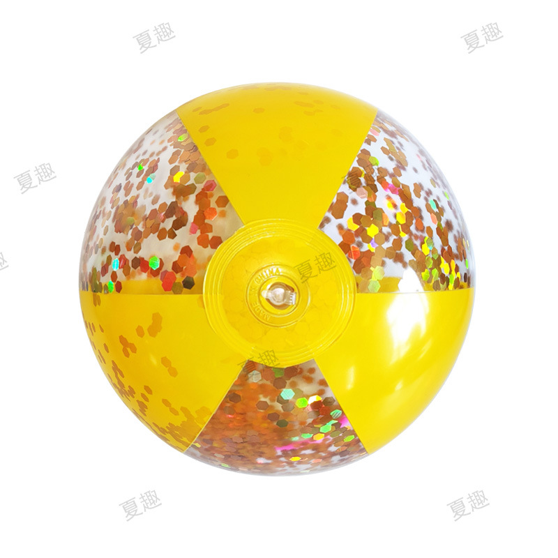 Transparent Sequin Ball PVC Inflatable Six-Piece Ball Sequins Beach Ball Plus Logo