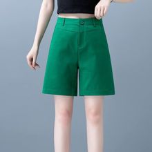 西装五分裤女2023夏季新款高腰宽松直筒短裤显瘦薄款阔腿中裤