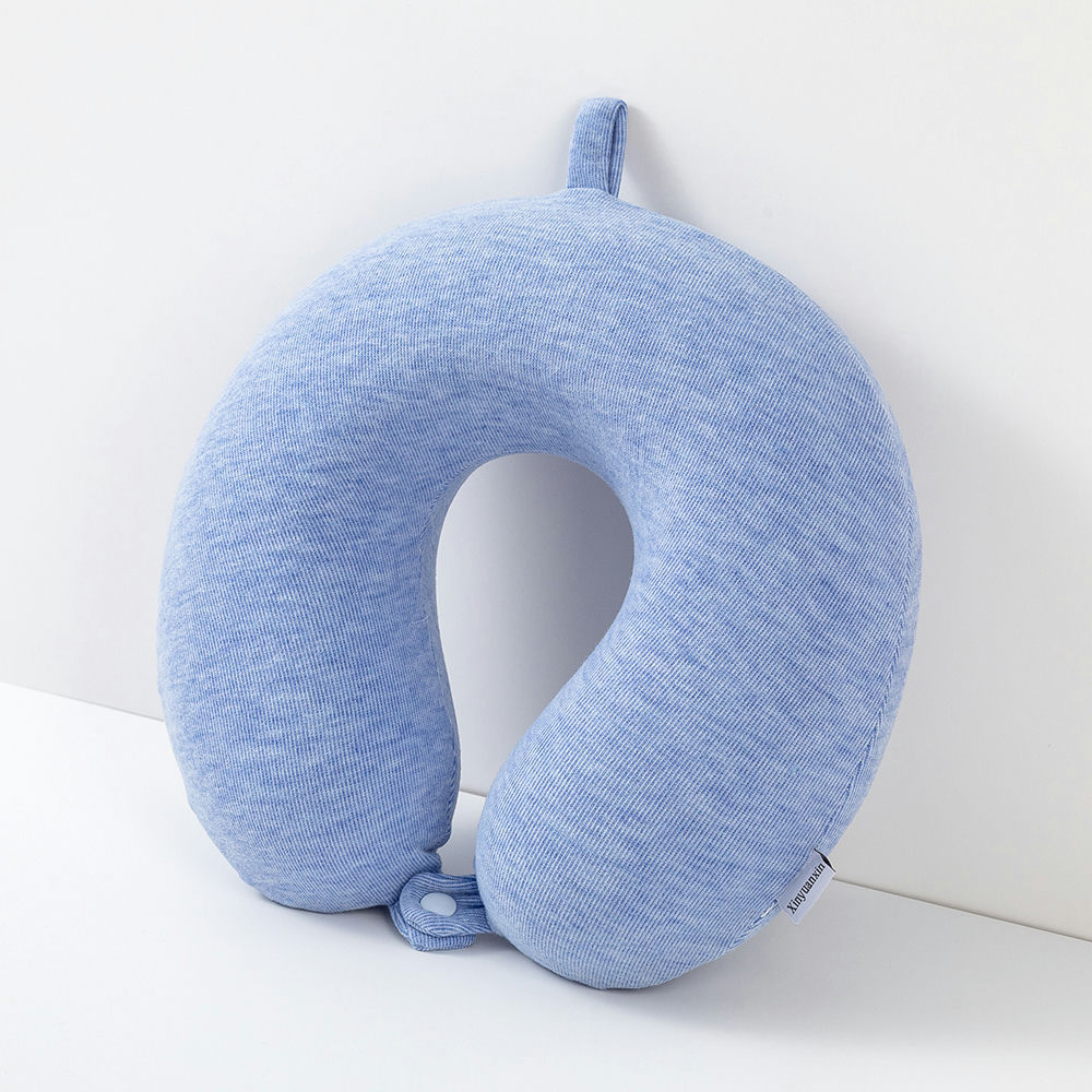 Solid Color U-Shaped Siesta Neck Pillow Knitted Twill Neck U-Shaped Pillow Adult Pillow Driving Traveling Pillow