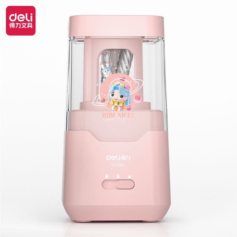 Deli Stationery Aerospace Electric Pencil Sharpener Pupils' Pencil Automatic Pencil Shapper Children Pencil Sharpener Alloy Cutter Core