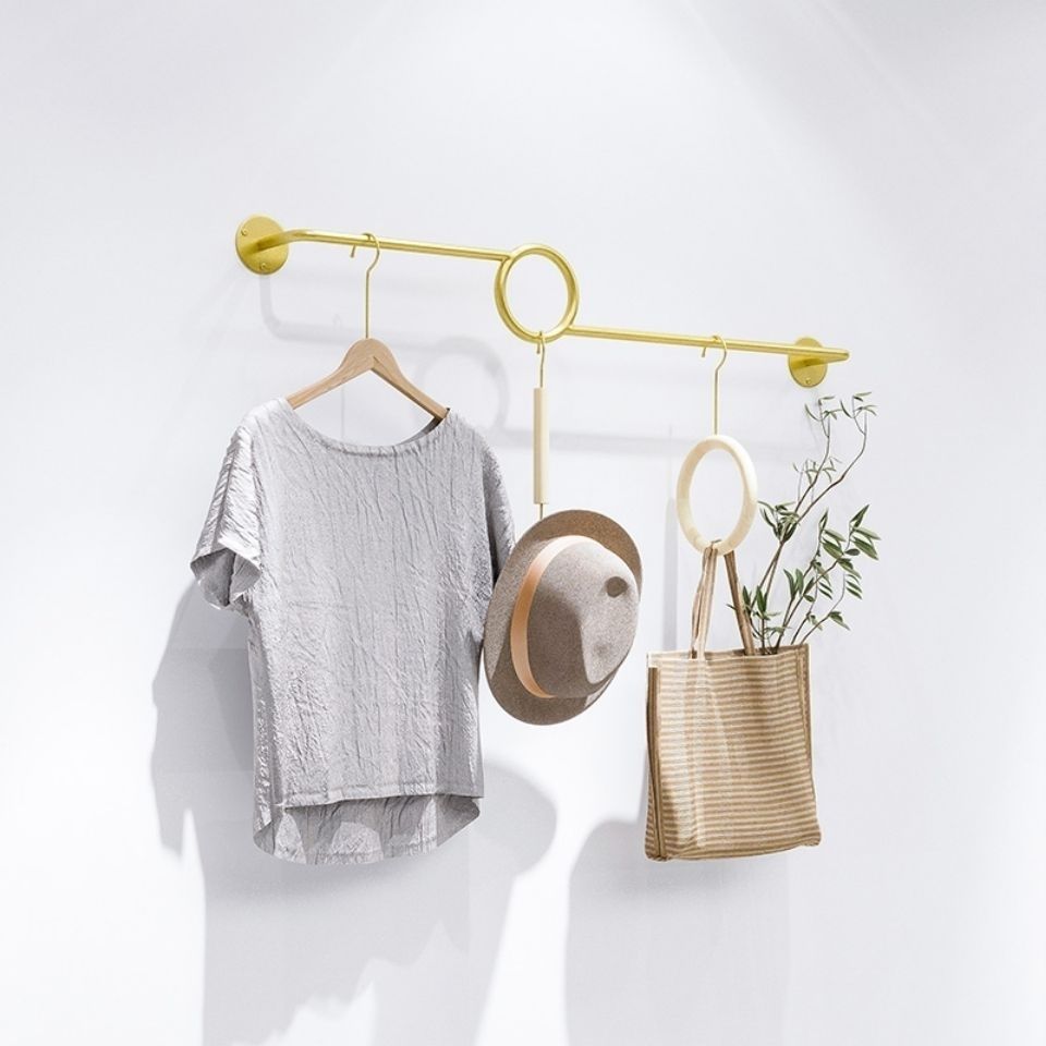 服装店衣服架墙上挂衣钩上墙点挂正挂衣架墙壁挂架展示架装饰道具