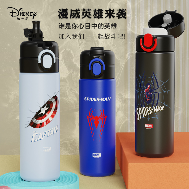 Disney Disney Hm3434 Children's Elementary School Student Simple 316 Stainless Steel Good-looking Double Drink Thermos Cup