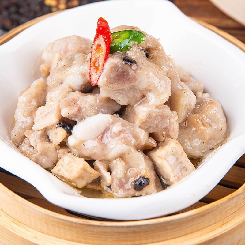 早茶广式豉汁蒸排骨港式蒜香香芋排骨广式豉汁凤爪广东半成品速食