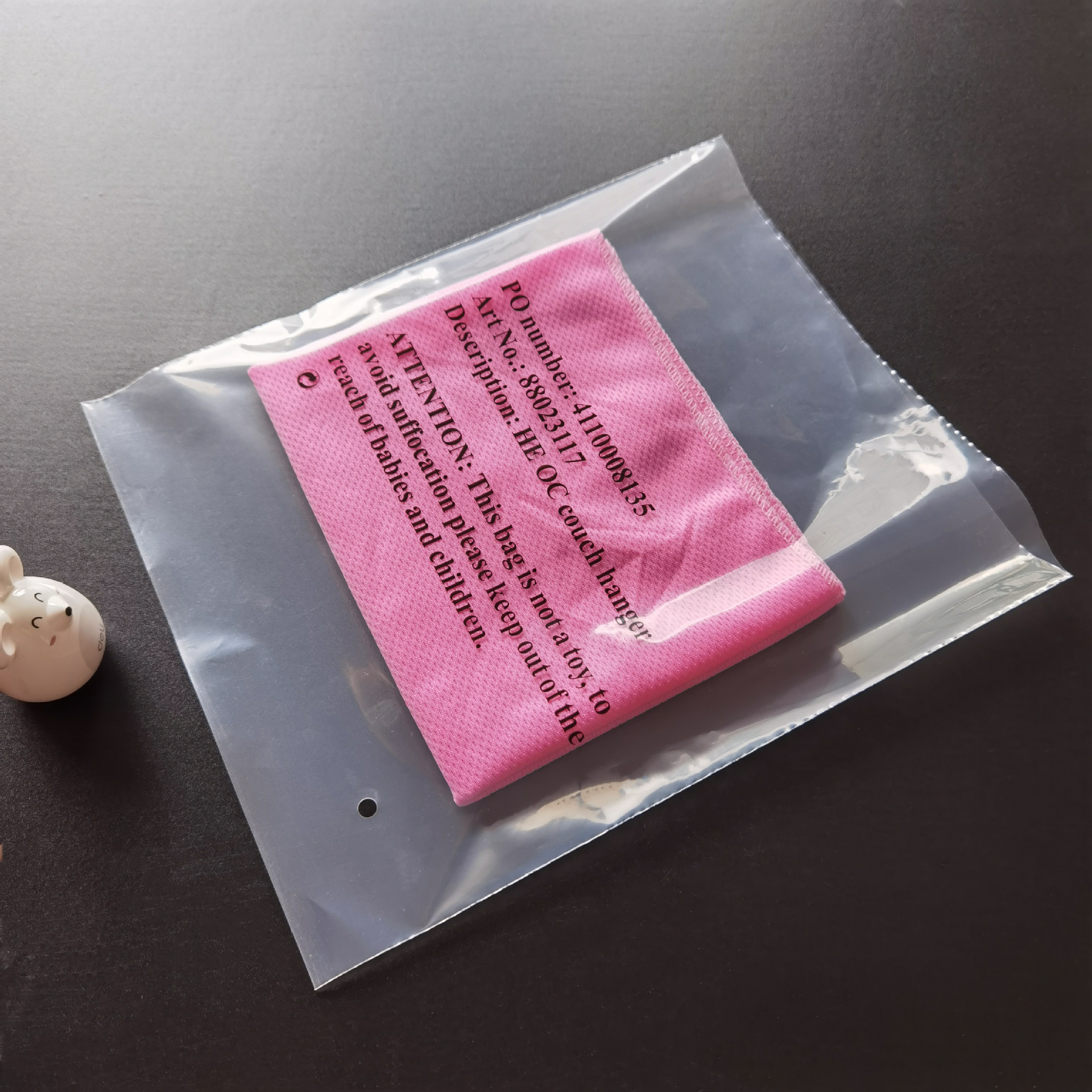 厂家现货透明pe高压软膜塑料袋服装帽子包包不干胶自粘包装袋印刷