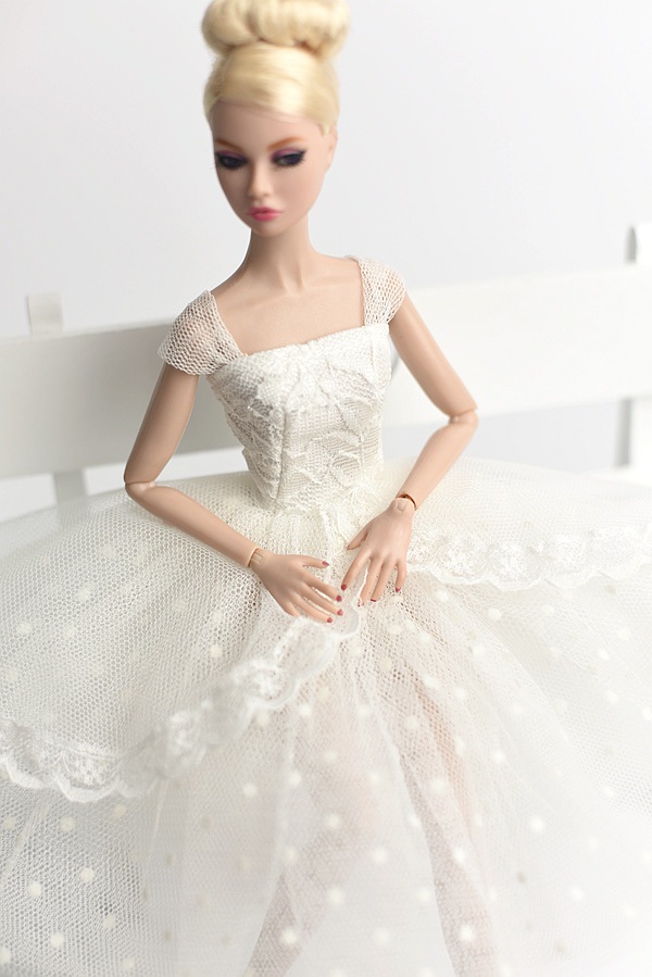 30cm换装娃娃心怡可儿超模fr2丽佳6分娃衣服装礼服婚纱小布蓬蓬裙