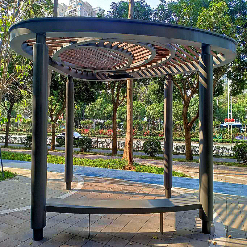 景观廊架创意造型不锈钢雕塑制作公园社区售楼处园林绿化装饰凉亭