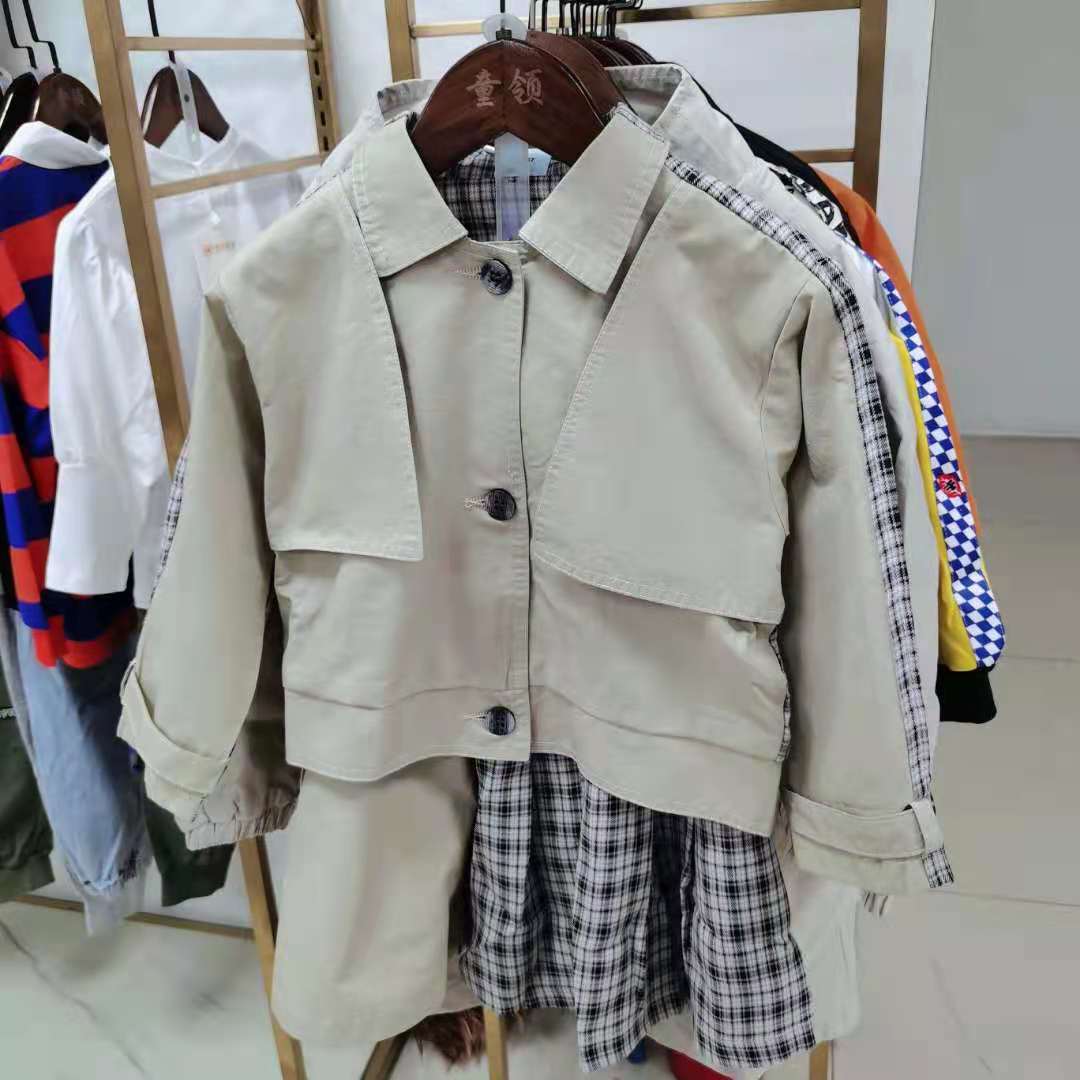 杭州高端品牌森屿童装折扣清货专柜撤柜库存处理中大童风衣走份