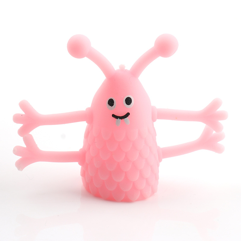 万圣节整蛊恶作剧混款夜光迷你手指玩偶软胶怪兽讲故事手指套玩具