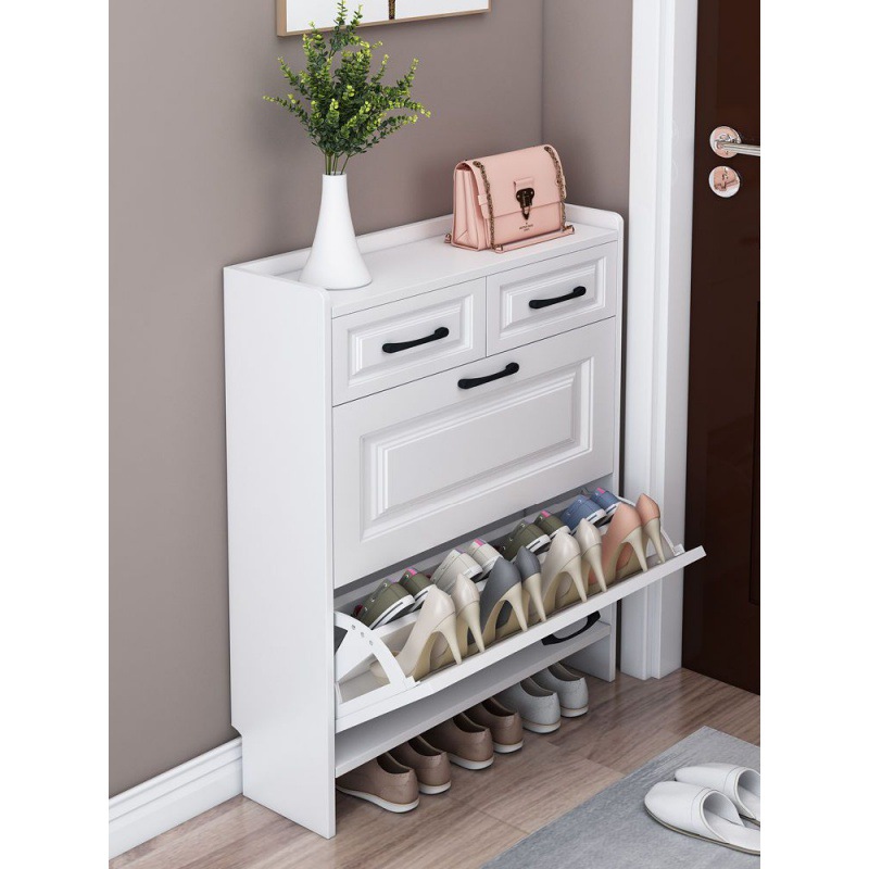 超薄鞋柜17cm家用门口经济型简约现代收纳柜窄小户型翻斗式小鞋架