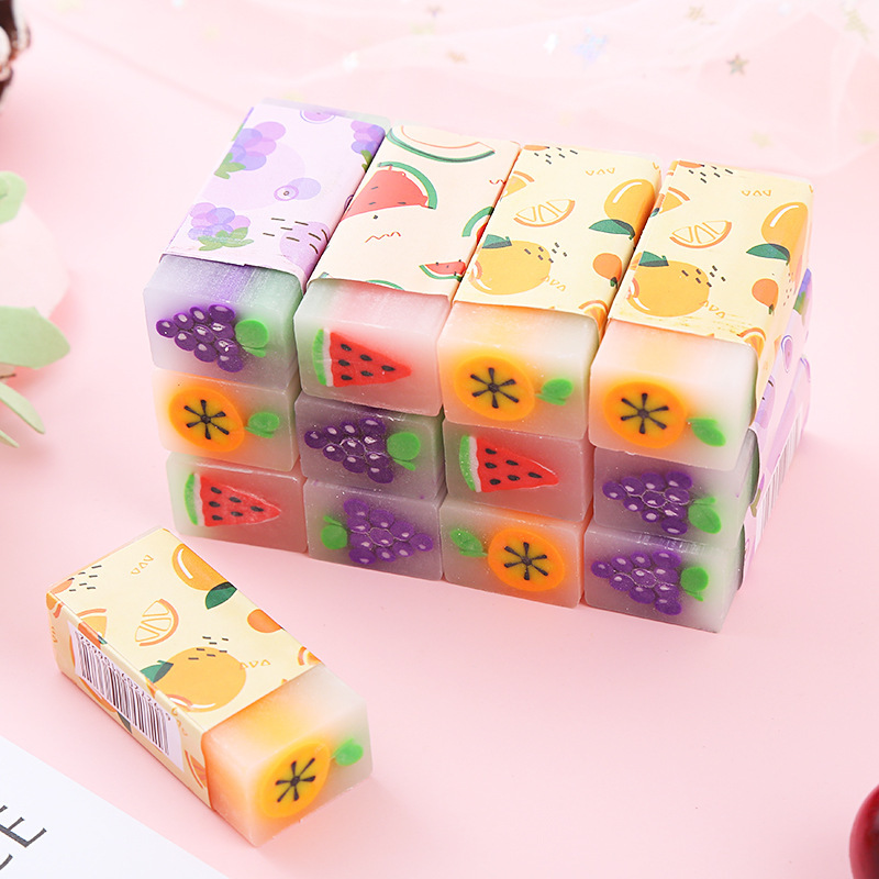 Fruit Jelly Fragrance Cute Creative Cartoon Eraser Few Scraps Student School Supplies Stationery Gift Eraser