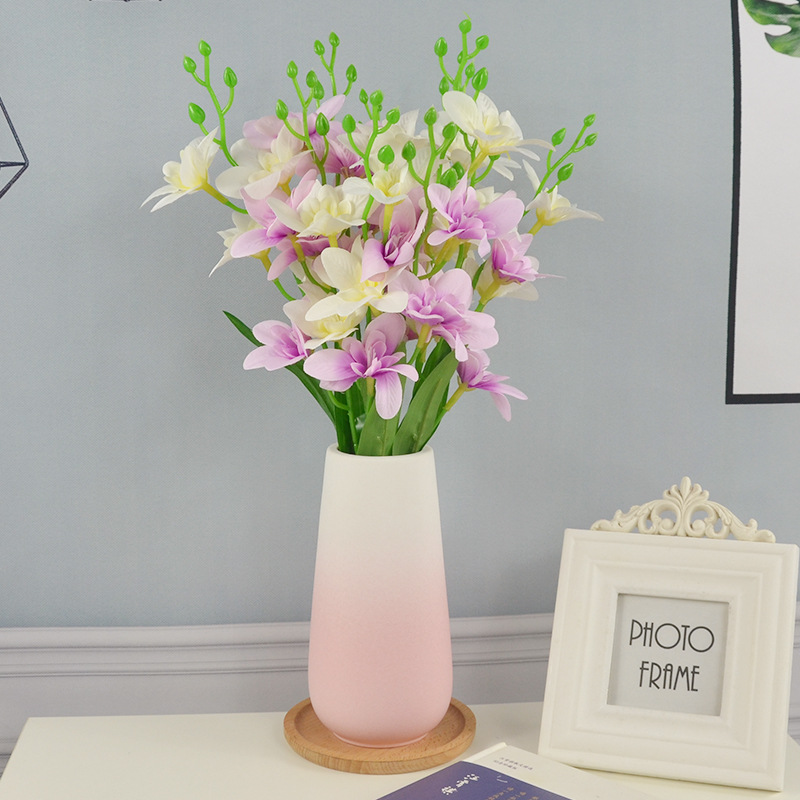 仿真兰花小把花小玉兰花束20头兰花花束家居装饰花插花婚礼装饰花