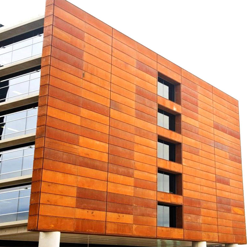 耐候钢板幕墙加工激光雕刻镂空锈蚀钢板 spa-hnh建筑装饰耐候钢板