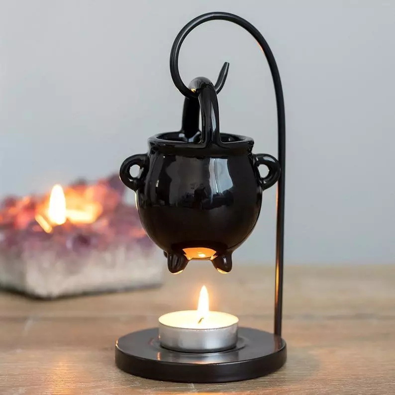 Creative Iron Rack Hook Ceramic Aromatherapy Stove Foreign Trade Witch Soup Cup Water Drop Essential Oil Stove Candle Iron Rack Cross-Border