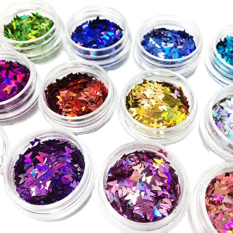 Manufacturer Customized Cosmetic Grade Glitter Powder Makeup Manicure Laser Quicksand Glitter Gold Bright Flash Powder Processing