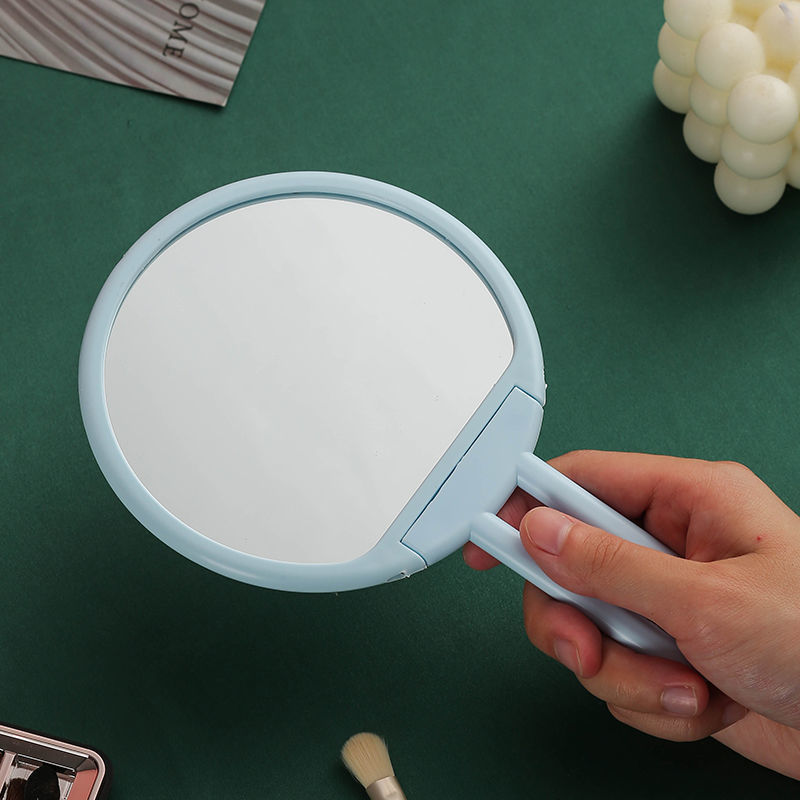 手持化妆镜高清折叠化妆镜子梳妆镜学生少女网便携宿舍随手美妆镜-阿