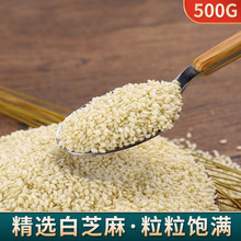 生白芝麻脱皮500g新货纯天然生即食烘焙免洗商用无杂质糕点做菜