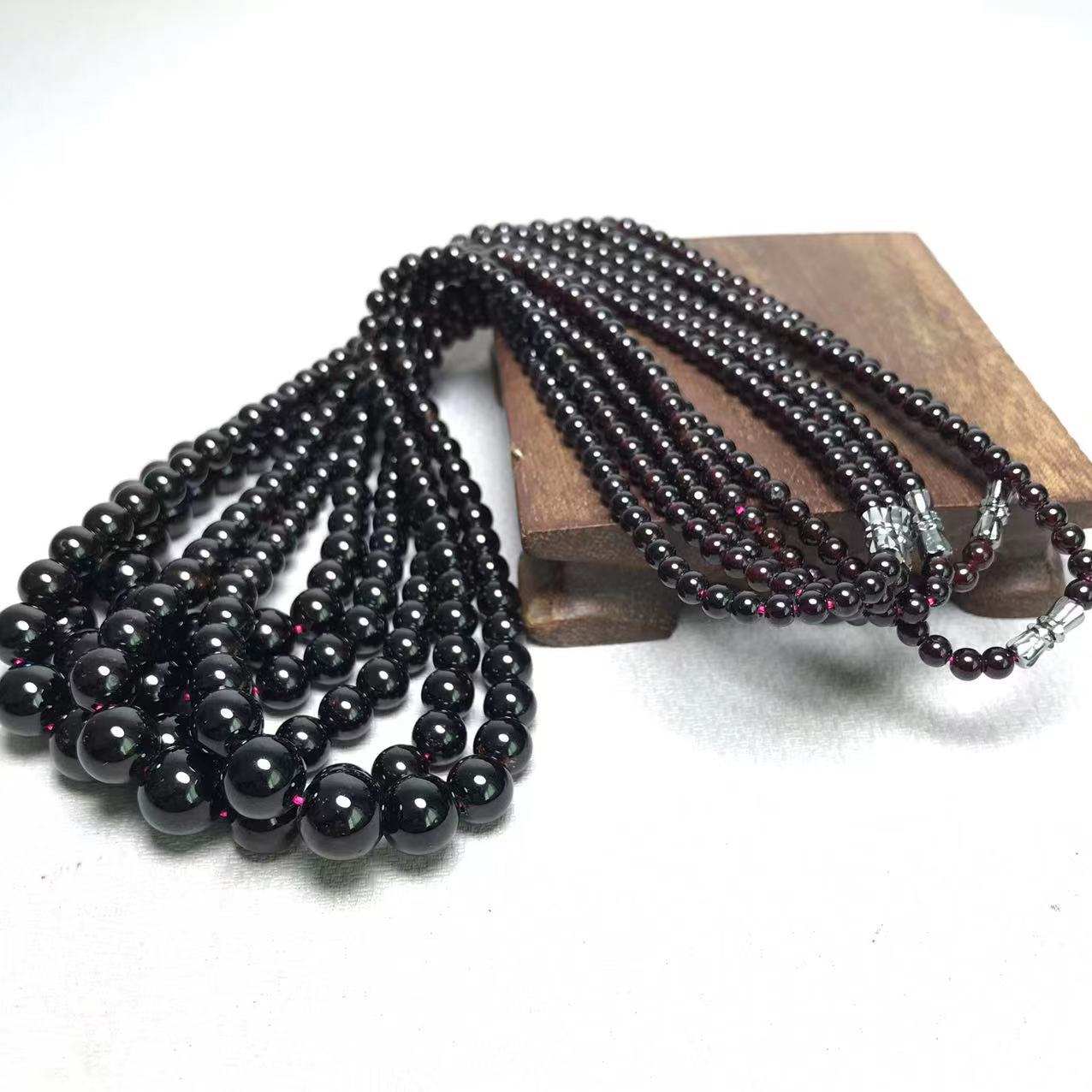 天然石榴石项链塔链女人石水晶珠宝彩宝直播爆款货源外贸爆款