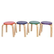 幼儿园圆凳儿童凳曲木凳圆凳定制款颜色多样实木耐用便携轻便稳当