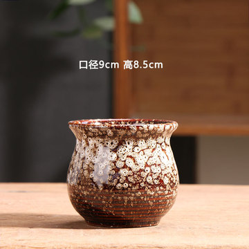 孔雀白色多肉花盆陶瓷特价简约家用阳台陶土粗陶花盘小号陶盆清仓