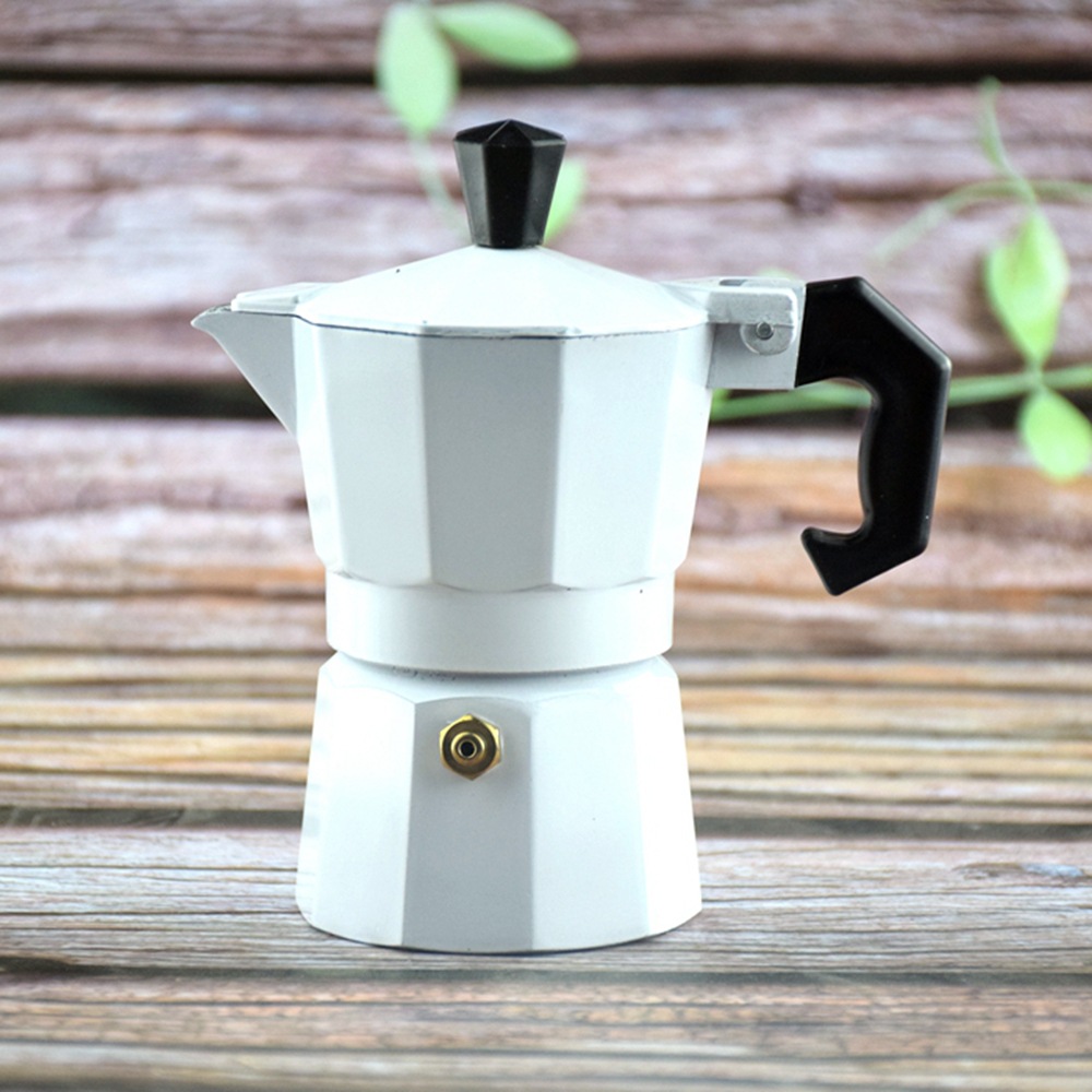 炫彩白色铝制摩卡壶滴滤式浓缩咖啡壶花式咖啡器具特价尾货-阿里巴巴