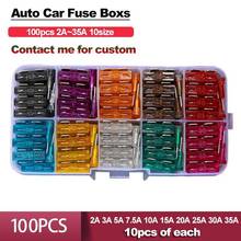 Auto Car Fuse Box Medium100PCS 2A 3A  7. 10A 1 20A2