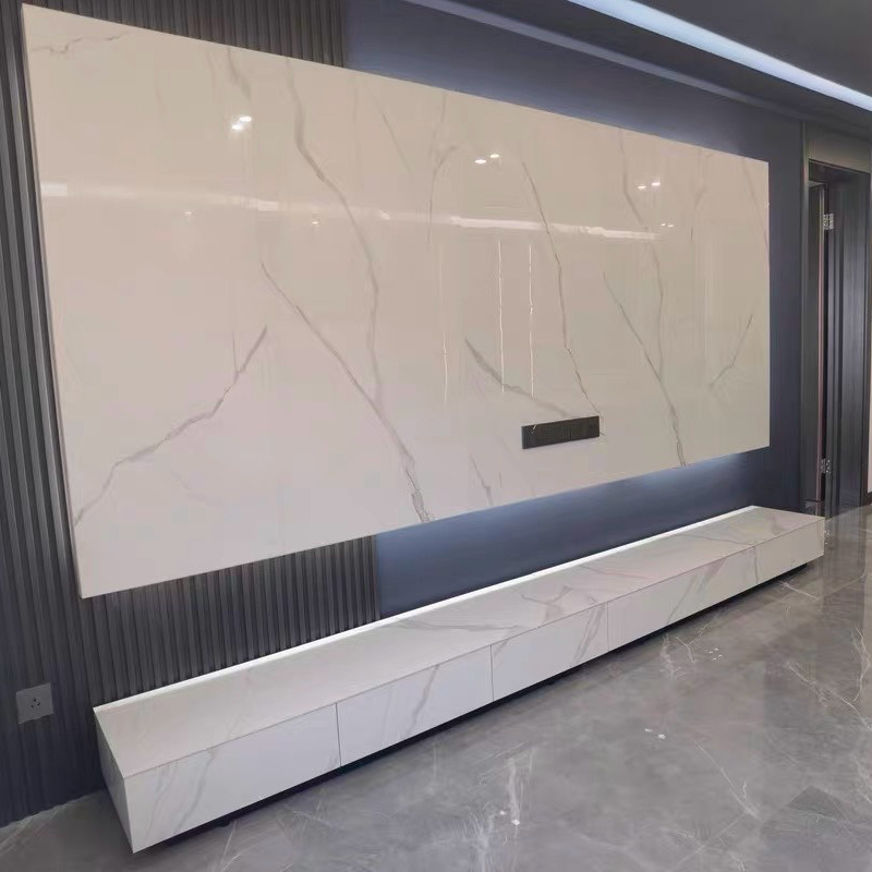 岩板电视柜大理石面轻奢客厅茶几组合地台储物落地柜贝达电视机柜