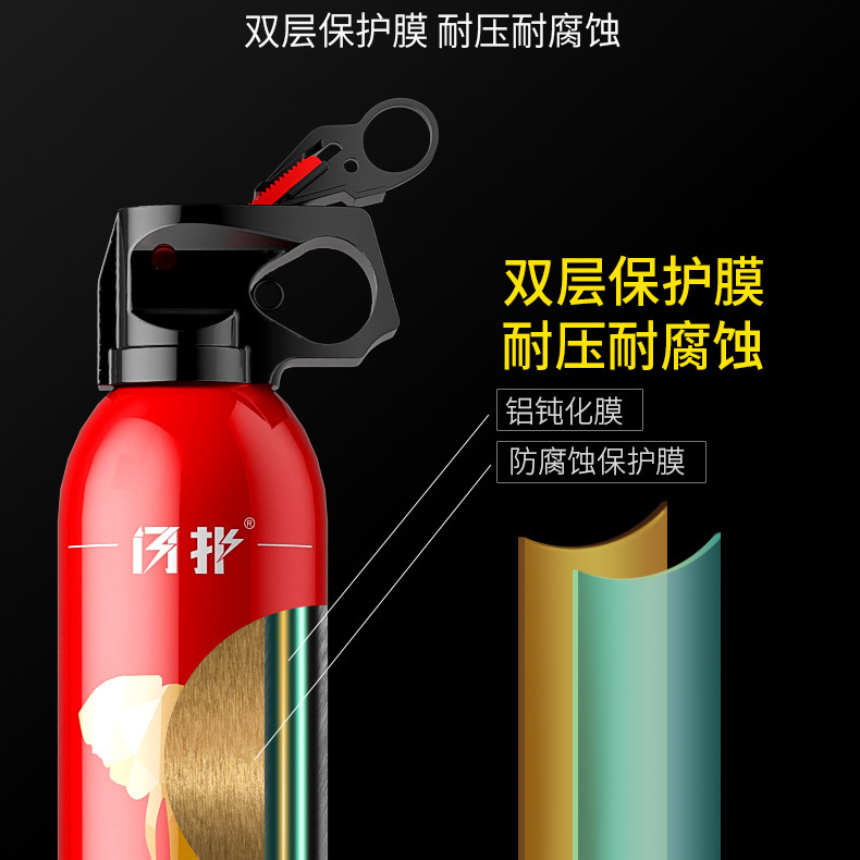 Vehicle-Mounted Water-Based Fire Extinguisher for Car Household Store Annual Inspection Private Car Small Portable Fire Fighting Equipment Special