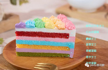 普利欧提芙妮蓝8寸1切彩虹星球芝士蛋糕咖啡馆烘焙房甜品店圆形西
