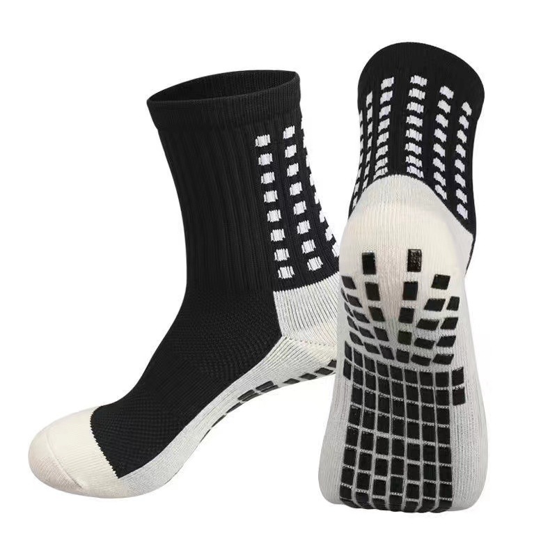 Professional Basketball Socks Men's Mid-Calf Silicone Bottom Non-Slip Training Socks Towel Bottom Breathable Sweat Absorbing Socks for Running Soccer Socks