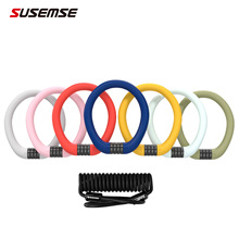 SUSEMSE硅胶锁自行车锁防盗锁电瓶车山地车四位密码锁可一件代发