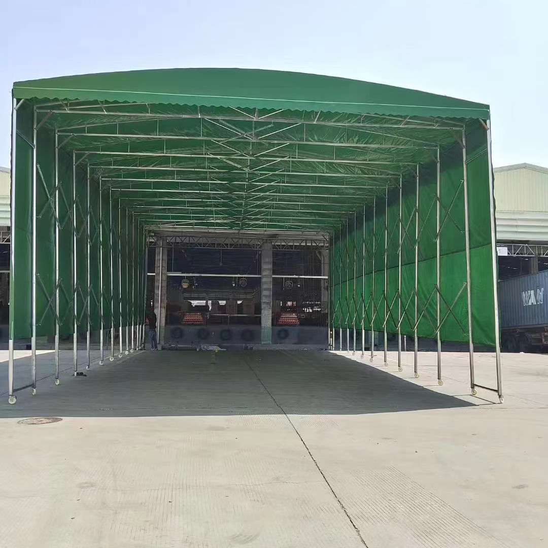 工厂加工定制移动推拉棚户外活动遮雨帐篷铝合金伸缩折叠式遮阳蓬