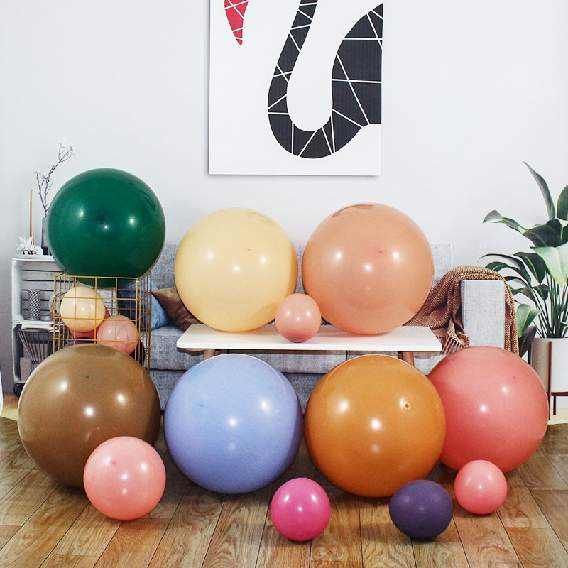 5-Inch 10-Inch 12-Inch 18-Inch Retro Mixed Color Balloon Wholesale Party Decoration Balloon Set Retro Color Balloon