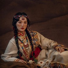 藏式复古民族风额饰异域风情额头链眉心坠西藏族拍照波西米亚头饰