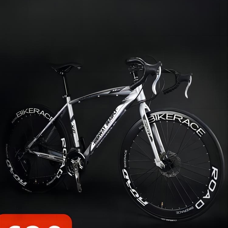 官方旗舰店酷达捷特配弯把公路车单车变速活飞实心胎死飞自行车