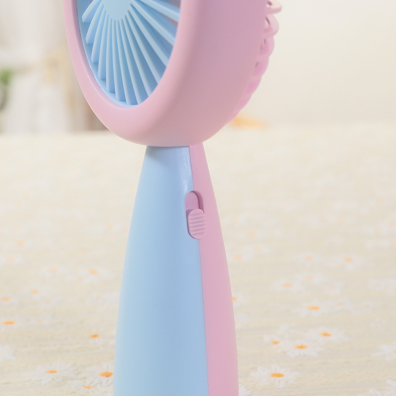 New Good-looking Cartoon Cute Pet Light Handheld Two-Gear Rechargeable Fan Outdoor Portable Mini Pocket Fan