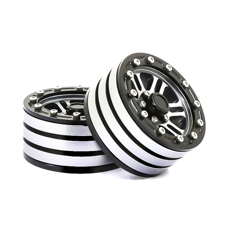 9轮毂金属合金1:10 rc履带式轴向scx10轮辋scx10 axi03007 trx4