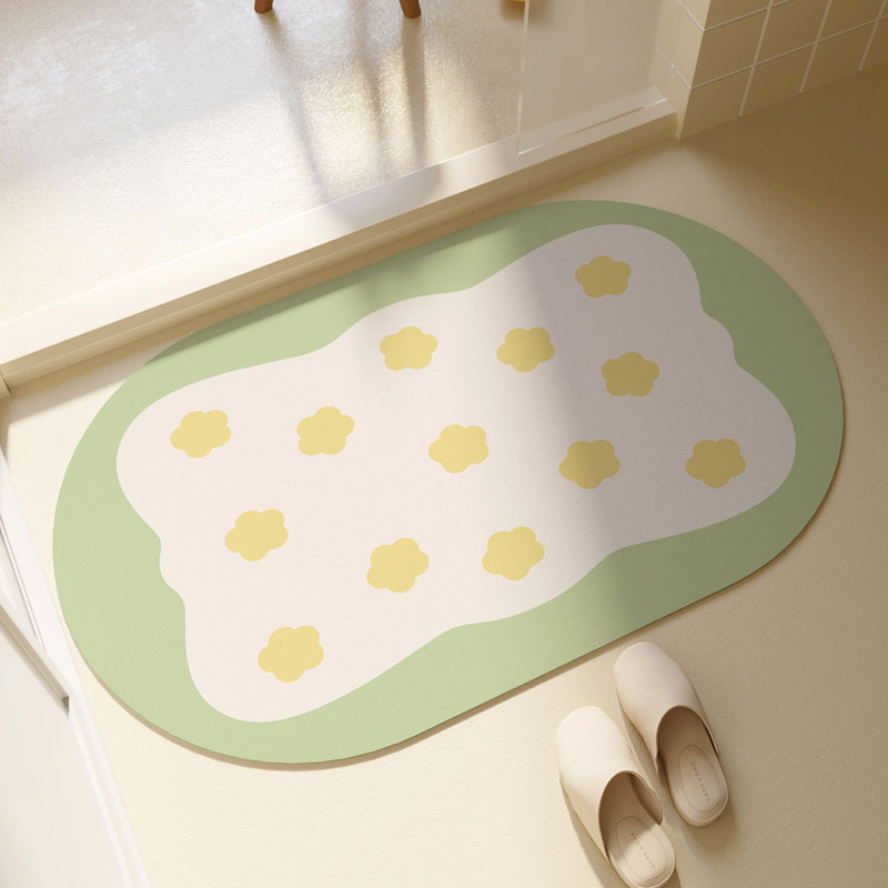 Simple Ins Bathroom Diatom Ooze Floor Mat Bathroom Door Mat Toilet Non-Slip Mat Bathroom Absorbent Floor Mat